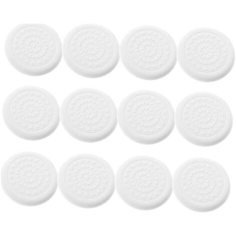 QORVA-Blanc,12 pièces Patins de Protection Silicone Antidérapants pour Chaise Coussinets Auto Adhésifs Ronds pour Meubles Protège Sols et Réduit Bruit (1/5)