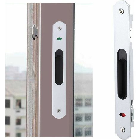 Serrure de porte coulissante en acier inoxydable – Mécanisme crochet unilatéral – Résistance anti-corrosion – Installation rapide (1/3)