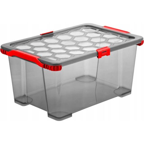 Scatola contenitore Rotho evo total 44 litri con coperchio ermetico (1/3)