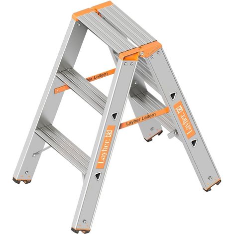 Layher Topic 1043 Stufenstehleiter 2x3 Stufen (1/5)