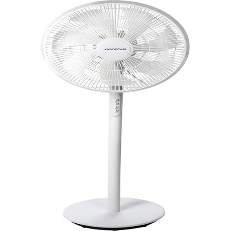 Ventilateur sur pied Aigostar 40 cm (16 pouces) à 7 pales, 3 vitesses, silencieux, oscillant, pour la maison, la chambre et le bureau, blanc (1/3)