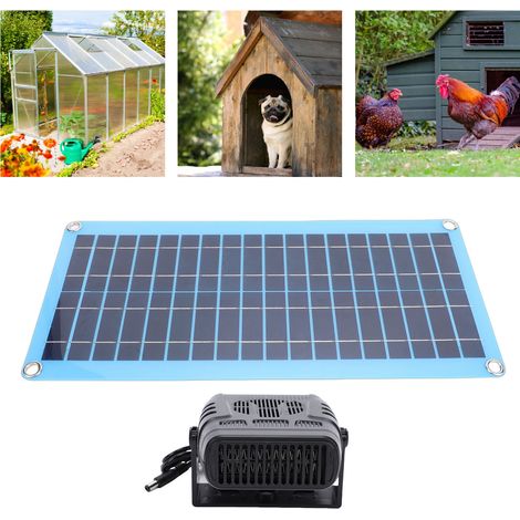 Chauffage solaire portable de 30 W pour une utilisation hivernale dans les voitures et les niches pour animaux, avec protection contre la surchauffe. Convient pour le séchage, le chauffage et la venti (1/5)