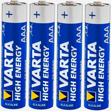 Pile alcaline Varta longue durée aaa - blister lr03 4 unités ø10,5x44,5mm