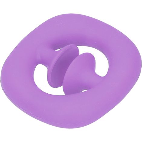 Poignée de main en silicone violette - renforcement musculaire main musculation massage jouet anti-stress 6x6x1.2 cm 1 pièce (1/5)