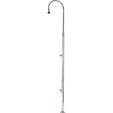 Douche Inox avec rince-pied