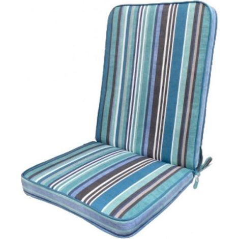 Sandbanks Low Recliner Cushion - L96 x W42 x D5 cm - Blue