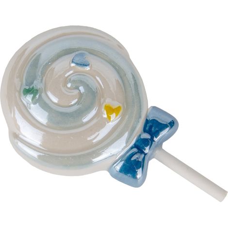 Etm Lollipop Magnete Lecca-Lecca Celeste PVC 8 cm
