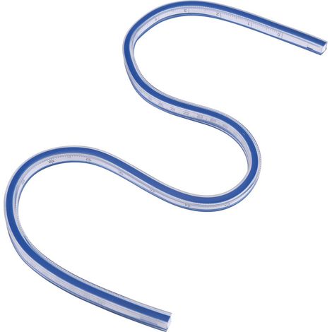 Regla curva, flexible y de plástico, de 30 cm, para dibujo técnico y aficiones creativas. (1/5)