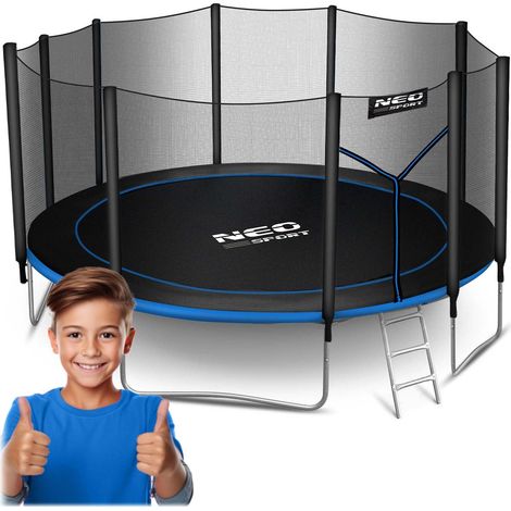 Gartentrampolin 15ft/465cm mit Outdoor-Netz und Leiter Neo-Sport