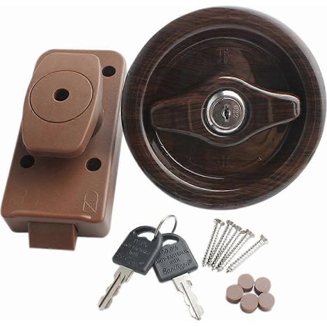 Serrure de porte pour camping-car avec clé, épaisseur de porte 24 mm-45 mm, pour yachts et bateaux. (1/5)