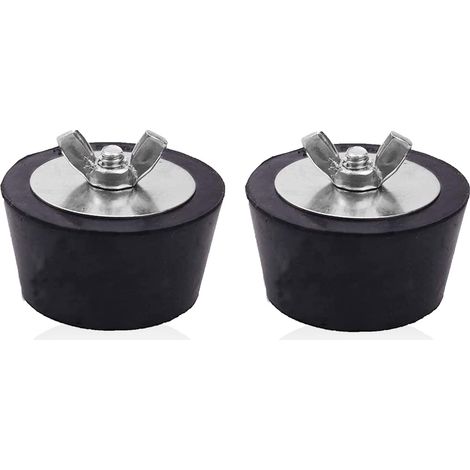 Pool Winter Plug, 51mm Rubber Plug with Stainless Steel Wing Nut for Pool Hoses, Winter Maintenance of Fittings (2 Pack) (1/5)