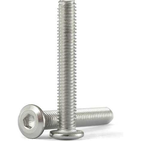 Lot de 8 vis à tête fraisée à six pans creux M8 x 80 mm en acier inoxydable 304 (A2/V2A/VA), vis à tête plate pour meubles, vis métalliques inoxydables (1/5)