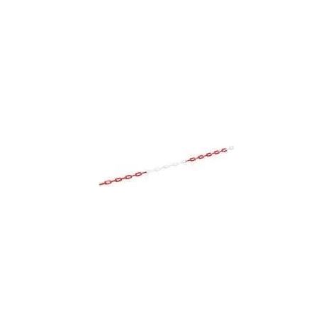 Cadena de señalización VISO - Plástico rojo y blanco - Ø8 mm - Longitud 25m - CBR801SBS