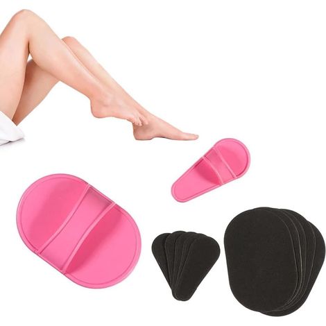 Kit d'épilation pour les jambes, le visage et la lèvre supérieure - Disques exfoliants doux pour femmes, réutilisables, pour les bras et le maillot. (1/5)