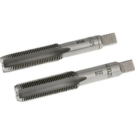 Taraud M14 x 1.25 mm - Acier à outils GCr15 - Ébaucheur et finisseur - Pour filetage précis - Lot de 2 (1/2)