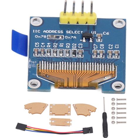 Kit Module écran 0,96 pouces 4 broches I2C Bus OLED pour Raspberry Pi (1/5)