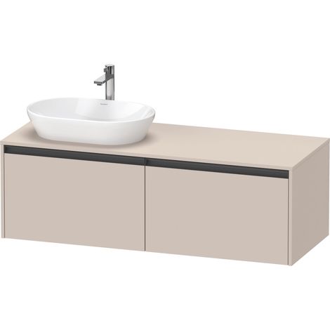 Lavabo consola Duravit Ketho.2, suspendido, corte de lavabo (1/2)