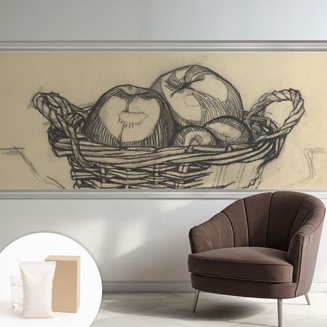 Carta Da Parati In Vlies - Fotomurale - Decorazione Paretie - Per Camera Da Letto - Per Soggiorno - Con Colla Gratuita Cesto di frutta 250x104 cm (1/5)