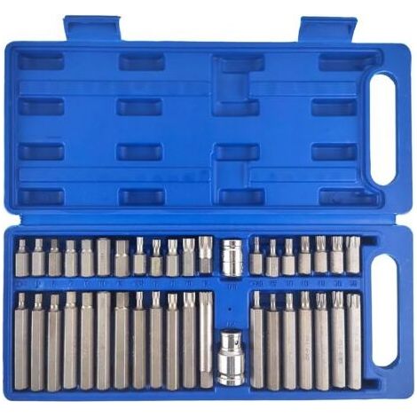 40 Pièces Douille a Choc Kit, Comprend des Clés à Anneau et Hexagonales, Outillage Mecanique Auto, Embout Visseuse Caisse a Outil pour la Réparation Automobile (1/5)