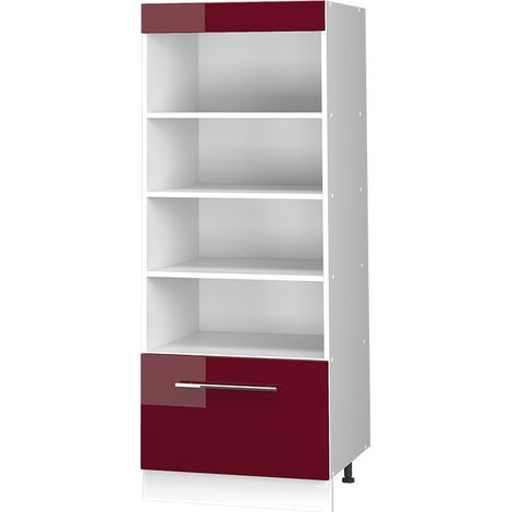 Scaffale da cucina Fame-Line, Bordeaux lucido/Bianco, 60 cm, Vicco (1/5)