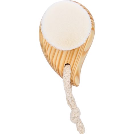 Brosse visage super douce en fibres, manche bois pour nettoyage et massage facial – Soin peau douceur (1/5)