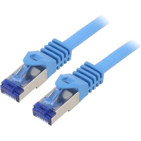 Cordon de raccordement S-FTP Cat.6a bleu - 1.5m