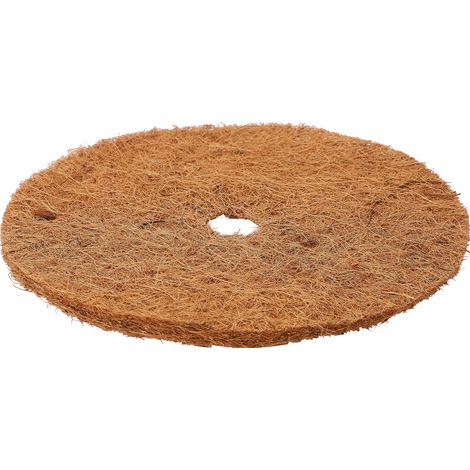 Anneau de paillis en fibre de coco de 25 cm (9,84 pouces) - Protection pour arbres, plantes et pépinières - Jardins, balcons et bureaux (1/5)