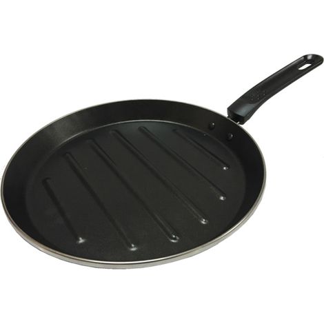 MAGEFESA asador grill redondo 28 cm black , Asador grill redondo 29 cm Black- Asador grill redondo 29 cm modelo Black de acero vitrificado con mango de Baquelita, fondo difusor y t (1/2)