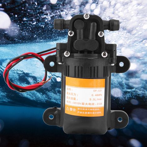 Mini pompe à eau à membrane en plastique de haute qualité 12 V 0,48 MPa 3,5 L/min (1/5)