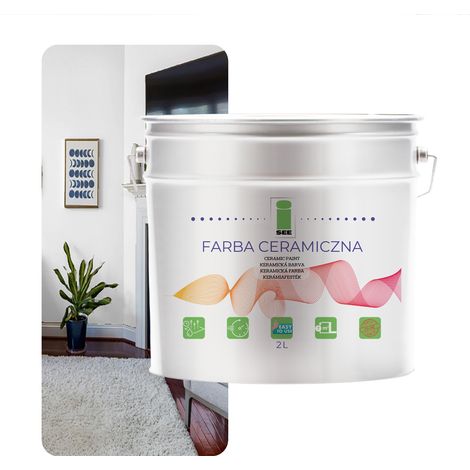 PITTURA CERAMICA PER PARETI, BIANCO NEVE, LAVABILE, SOFFITTI, 2L, ANTIMACCHIA (1/5)