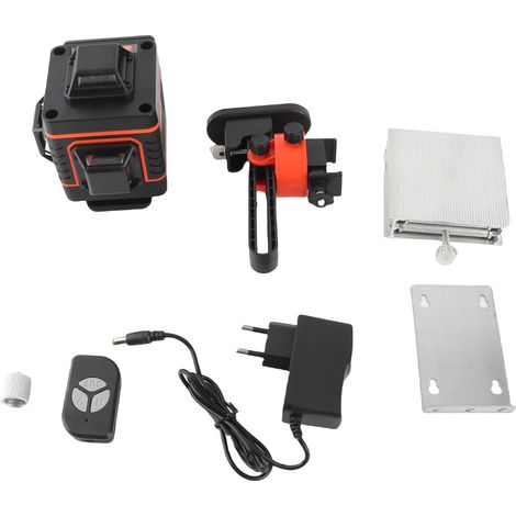 Niveau laser rotatif 4D 16 lignes 360° vert, autonivelant, télécommande incluse, alimentation 100-240V prise UE (1/5)