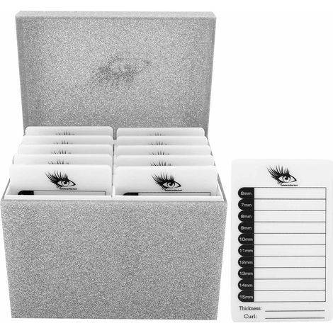 Boîte de rangement pour cils à 10 étages, présentoir à faux cils en acrylique, coffret cosmétique transparent avec couvercle, organiseur de maquillage empilable (1/5)