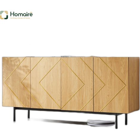 Flur- Garderobenschrank natur aus Polyester 160 x 40 x 78 cm HOMAIRE (1/5)