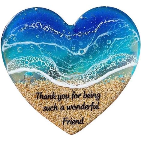Ocean Pocket Heart Ornament Mini Cute Handmade Glass SeaThemed Decorations