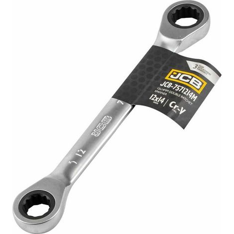 Clé à double anneau avec cliquet 12x14mm