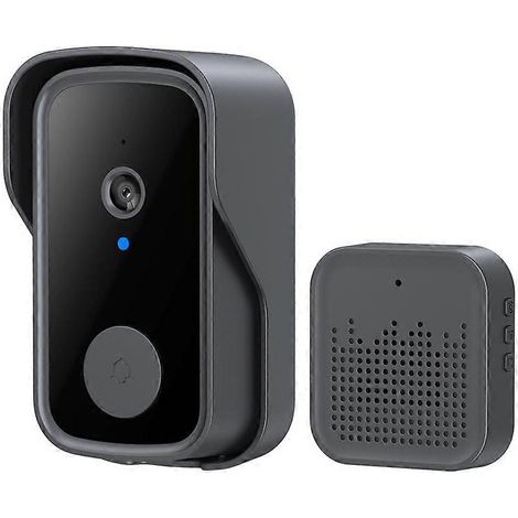 Sonnette connectée avec support de charge audio bidirectionnel, visiophone et caméra de vision nocturne pour la maison (1/5)