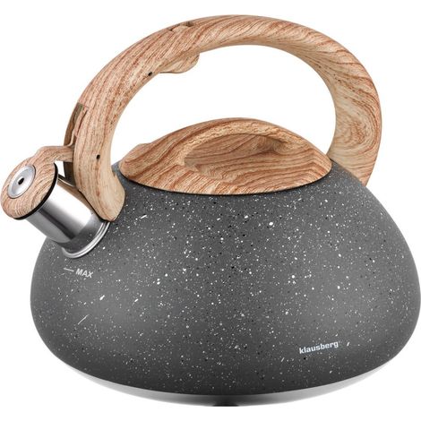 Hervidor de agua con silbato de madera de granito Klausberg KB-7250, 2,7 l (1/5)