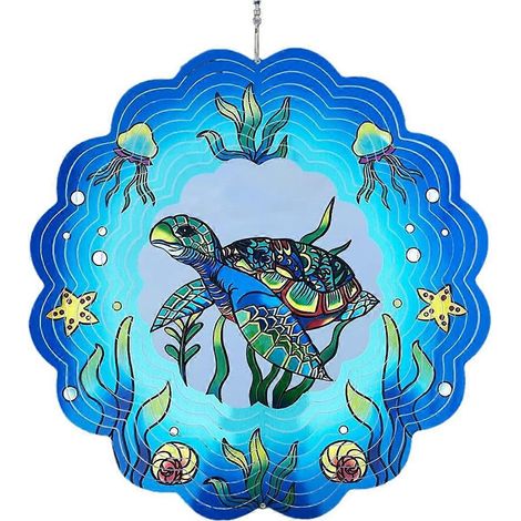 Meeresschildkröten-Windspiel, 3D-Hängewindspiel, Meeresschildkröten-Ornament