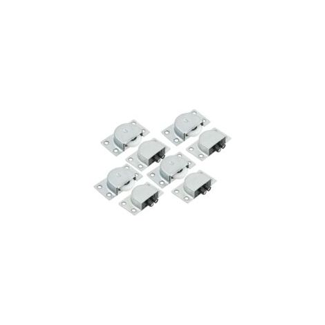Set di 4 paia di rotelle per porte scorrevoli di armadi e guardaroba, diametro 2,3 cm - Crezuo