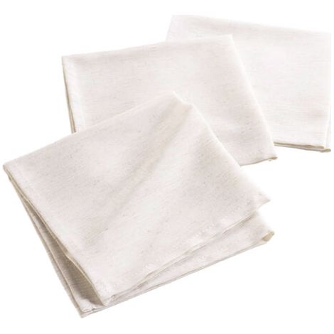 Ensemble de trois serviettes de table, imitation lin, 40 x 40 cm.