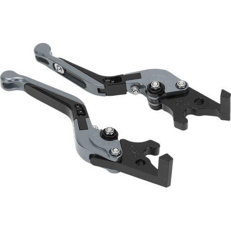 Levier de frein et embrayage moto extensible, paire grise compatible YAMAHA XMAX 250, XMAX 300, XMAX 400, pièces de remplacement ajustables (1/5)