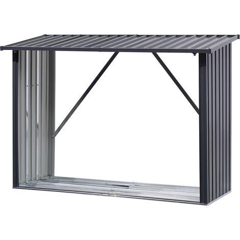 Holzunterstand anthrazit 217X89X154 cm (1/3)