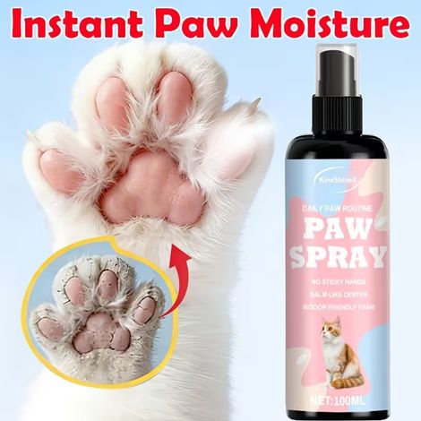 Feuchtigkeitsspray, geeignet für Katzen und Hunde mit trockenen, rauen Pfotenballen, um Risse und ein trockenes Aussehen zu reduzieren. (1/5)