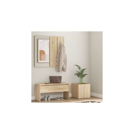 Ensemble de meubles de couloir Chêne Sonoma Bois d'ingénierie (1/5)