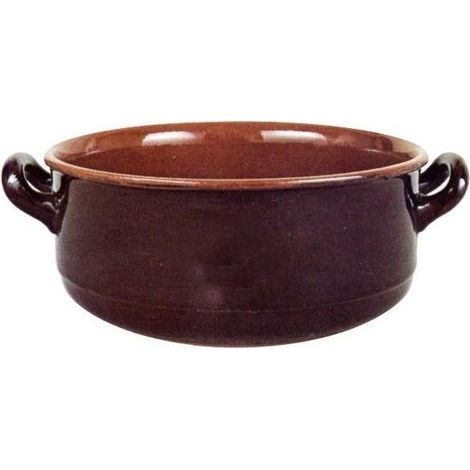 Vulcania Casseruola in terracotta con 2 manici 20 cm