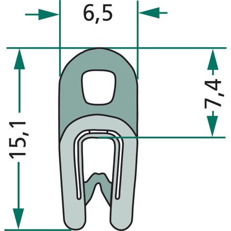 Guarnizione 5 m 1 mm 654A1107/5 GRANITO