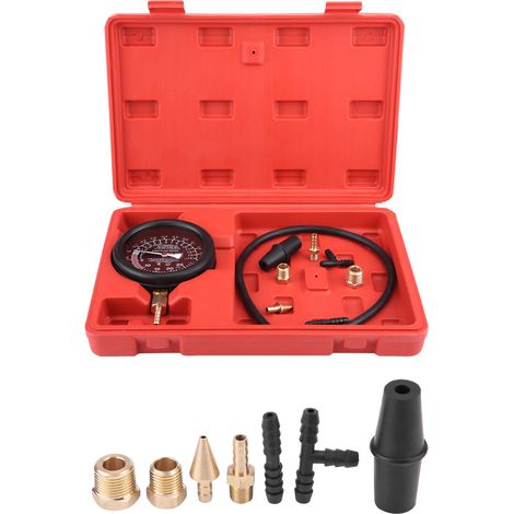 Testeur de vide et de pression pour pompe à carburant moteur auto, diagnostic fuite carburateur, manomètre de contrôle d'étanchéité, outil de mesure universel. (1/5)