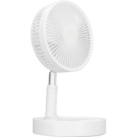 4-stufiger, wiederaufladbarer USB-Standventilator mit Höhenverstellung, 45 dB leise, 3600 mAh Kapazität (1/5)