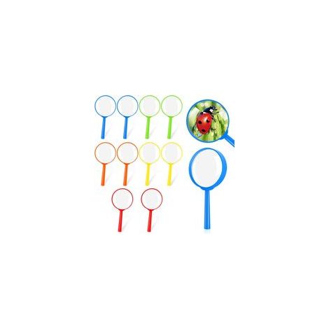 10 Pièces Loupe pour Enfants Mini Portable Grossissement en Plastique Loupe Colorée Portable Loupes de Détective pour Activités en Class, Travail Rapproché, Observation Insectes (1/3)