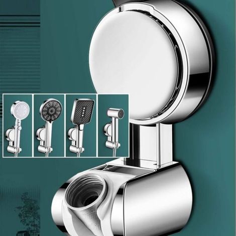 Support De Pommeau De Douche - Ventouse Réglable En Angle - Pour Carrelage Verre Miroir - Lot De 2 (1/4)
